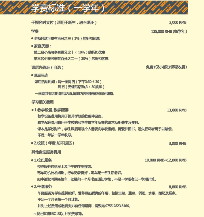 学费标准